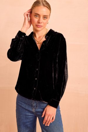 Velvet Shirt | Black