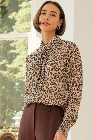 Ffion Blouse | Leopard Print