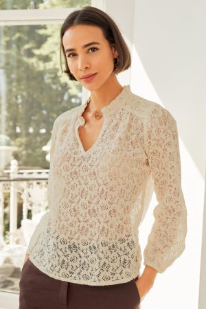 Amelie Lace Blouse | Ivory