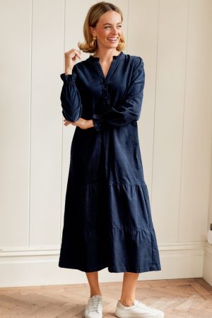 Liv Corduroy Dress | Ink